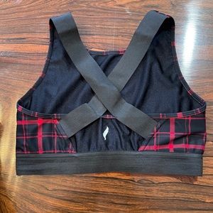 PHEEL plaid sports bra size small